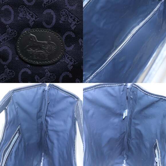 CELINE C Sulky Hand Bag Canvas Navy - Picture 11 of 12